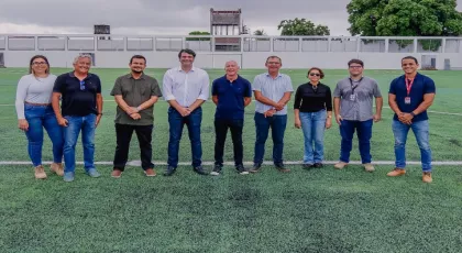 Arena esportiva - Leo Bezerra inspeciona obras no Estádio da Graça, 80% executadas, e projeta a entrega para o primeiro semestre